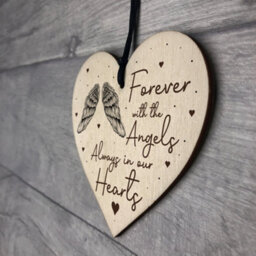 Red Ocean Always In Our Hearts Memorial Gift Hanging Plaque Mum Dad Nan Grandad Memorial - thumbnail 7