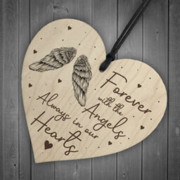 Red Ocean Always In Our Hearts Memorial Gift Hanging Plaque Mum Dad Nan Grandad Memorial - thumbnail 6