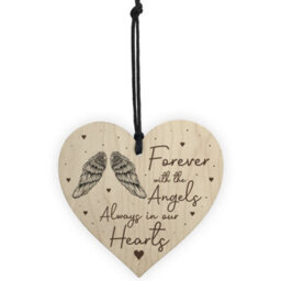 Red Ocean Always In Our Hearts Memorial Gift Hanging Plaque Mum Dad Nan Grandad Memorial - thumbnail 5