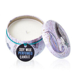 Art Tin Candle Assorted Design Sea Life Rasberry