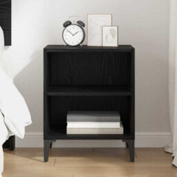 Berkfield Modern Bedside Cabinet Black Oak 40X30X50 Cm Engineered Wood - thumbnail 4