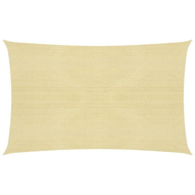 Berkfield Sunshade Sail 160 G/m2 Beige 2X4.5 M Hdpe - image 1