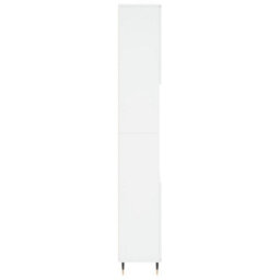 Berkfield Bathroom Cabinet White 30X30X190 Cm Engineered Wood - thumbnail 7