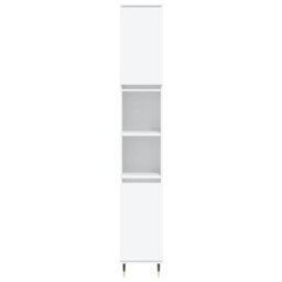 Berkfield Bathroom Cabinet White 30X30X190 Cm Engineered Wood - thumbnail 5