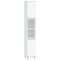 Berkfield Bathroom Cabinet White 30X30X190 Cm Engineered Wood - thumbnail 2