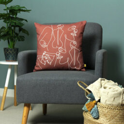 Furn. Body Art Abstract 100% Recycled Feather Filled Cushion - thumbnail 4