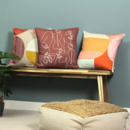Furn. Body Art Abstract 100% Recycled Feather Filled Cushion - thumbnail 5