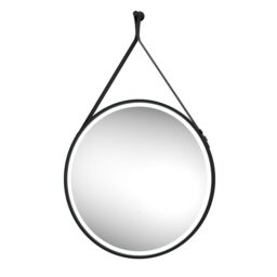 Sensio Nova Matt Black Round Wall-Mounted Bathroom Illuminated Contemporary Colour-Changing Mirror (H)60Cm (W)60Cm - thumbnail 2
