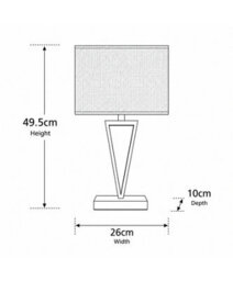 Lighting Supermarket V Design Antique Brass Slimline Table Lamp With Ivory Linen Shade - thumbnail 4