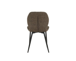 Outdoor Living (NW) Ltd Jaydn Distressed Leather Comfort Dining Chairs - Grey - Set Of 4 - thumbnail 5
