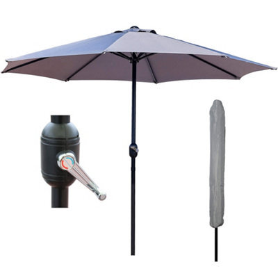 PureLifestyleWonders Glamhaus   Garden   Parasol   Grey   Edition - image 1