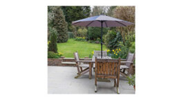 PureLifestyleWonders Glamhaus   Garden   Parasol   Grey   Edition - thumbnail 4