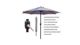 PureLifestyleWonders Glamhaus   Garden   Parasol   Grey   Edition - thumbnail 2
