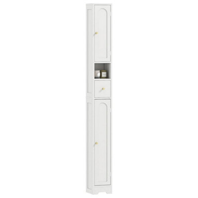 Tall Bathroom Cabinet Slim Storage Unit Narrow Floor Cupboard - image 1