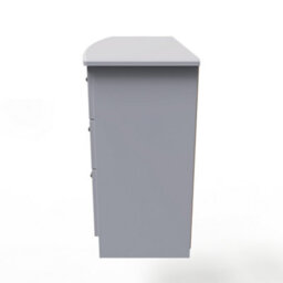 Harrow Double Pedestal Desk In Grey Matt (Ready Assembled) - thumbnail 2