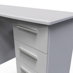 Harrow Double Pedestal Desk In Grey Matt (Ready Assembled) - thumbnail 4