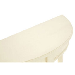 Orsina White Rounded Console Table For Hallway, Pine Wood Wood Table For Home And Office Décor - thumbnail 5