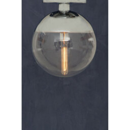 Orsina Chrome Finish Ceiling Light, Hanging Light With Transparent Glass Globe, Nordic-Inspired Lighting For Rooms - thumbnail 3
