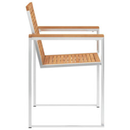 Berkfield Garden Chairs 2 Pcs Solid Teak Wood And Stainless Steel - thumbnail 4
