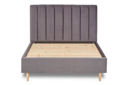 Divan Base Direct Solara Vertical Paneled Fabric Bed Base Only 6Ft Super King- Verlour Titan - thumbnail 3