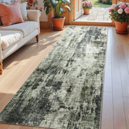 Ameha Grey Abstract Pattern Rug Hallway Kitchen Area 80X150 Cm Non Slip Runner Frost Cashmere Rugs - thumbnail 5