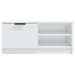 Berkfield Tv Cabinet High Gloss White 80X35X36.5 Cm Engineered Wood - thumbnail 5