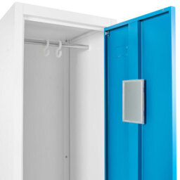 Wyld And Coco Novastor Two-Door Metal Locker White And Blue - 90 X 45 X 180 Cm For Gyms And Schools - thumbnail 6