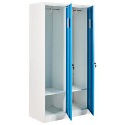 Wyld And Coco Novastor Two-Door Metal Locker White And Blue - 90 X 45 X 180 Cm For Gyms And Schools - thumbnail 4