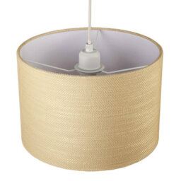 Happy Homewares Sunlight Yellow Textured Linen Pendant Lighting Shade With Diffuser - thumbnail 3