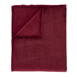 Catherine Lansfield Raschel Velvet Touch 130X170Cm Blanket Throw Red - thumbnail 4