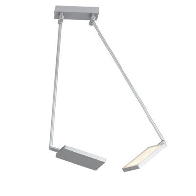 Luminosa Lighting Luminosa Book Led 2 Light Semi Flush Light Grey 2600Lm 3200K 85X16X15-200Cm