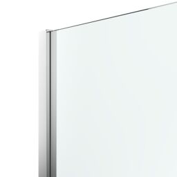 GoodHome Ledava Gloss Chrome Effect Textured Striped Pattern Walk-In Wet Room Glass Screen (H)195Cm (W)80Cm - thumbnail 3