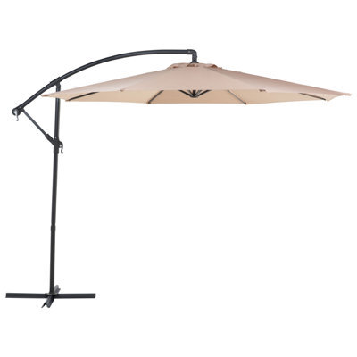 Beliani Cantilever Parasol 300 Cm Ravenna Sand Beige - image 1