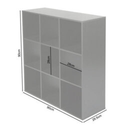 Jane - 3X3 Bookcase - Cube Storage Boxes (Black) - thumbnail 8