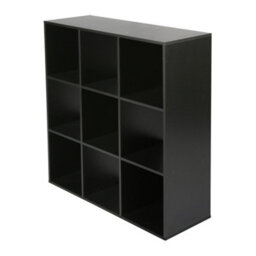 Jane - 3X3 Bookcase - Cube Storage Boxes (Black) - thumbnail 7