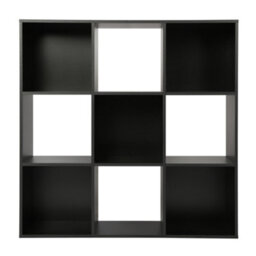 Jane - 3X3 Bookcase - Cube Storage Boxes (Black) - thumbnail 4