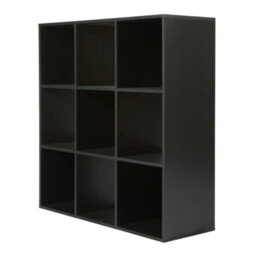 Jane - 3X3 Bookcase - Cube Storage Boxes (Black) - thumbnail 5