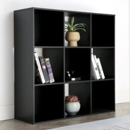 Jane - 3X3 Bookcase - Cube Storage Boxes (Black) - thumbnail 3