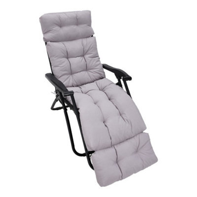 Living And Home Garden Bench Recliner Chair Swing Chair Seat Pad Cushion Lengthen Sunlounger Cushion For Indoor Outdoor,grey - image 1