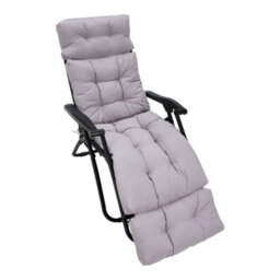 Living And Home Garden Bench Recliner Chair Swing Chair Seat Pad Cushion Lengthen Sunlounger Cushion For Indoor Outdoor,grey - thumbnail 3