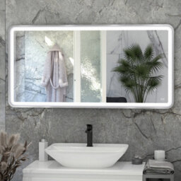 RAK Ceramics Rak Picture Soft 1000X600 Chrome Rectangular Led Illuminated Bathroom Mirror With Touch Sensor & Demister - thumbnail 1