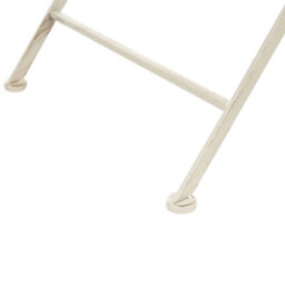 Beliani Provence Round 90Cm Off-White Foldable Iron Outdoor Table Distressed Finish - thumbnail 6
