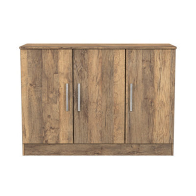 Trent 3 Door Sideboard In Vintage Oak (Ready Assembled) - image 1