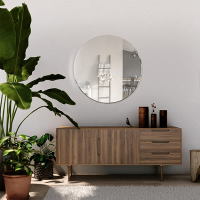 Mirroroutlet All Glass Bevelled Classic Design Round Mirror 60 X 60Cm - image 1