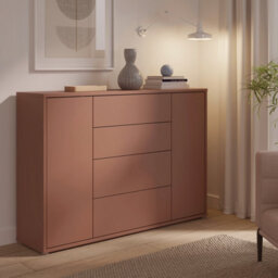 Furniture To Go Alice Springs Wide Sideboard With 4 Drawers And 2 Doors With Push-To-Open In Terracotta - thumbnail 7
