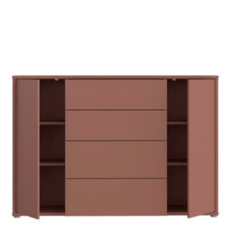 Furniture To Go Alice Springs Wide Sideboard With 4 Drawers And 2 Doors With Push-To-Open In Terracotta - thumbnail 6