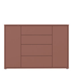 Furniture To Go Alice Springs Wide Sideboard With 4 Drawers And 2 Doors With Push-To-Open In Terracotta - thumbnail 3