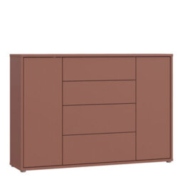 Furniture To Go Alice Springs Wide Sideboard With 4 Drawers And 2 Doors With Push-To-Open In Terracotta - thumbnail 2