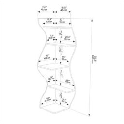 Decorotika Nila Corner Bookcase  Atlantic Oak - thumbnail 5