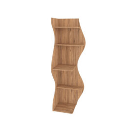 Decorotika Nila Corner Bookcase  Atlantic Oak - thumbnail 3